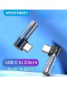 Adaptador Audio Vention Jack 3.5 Hembra - USB Tipo-C Macho | Logroño