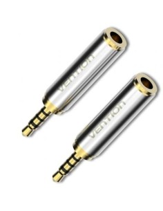 Adaptador Jack Vention Jack 2.5 Macho - Jack 3.5 Hembra Plata