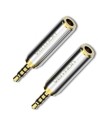 Adaptador Jack Vention Jack 2.5 Macho - Jack 3.5 Hembra Plata