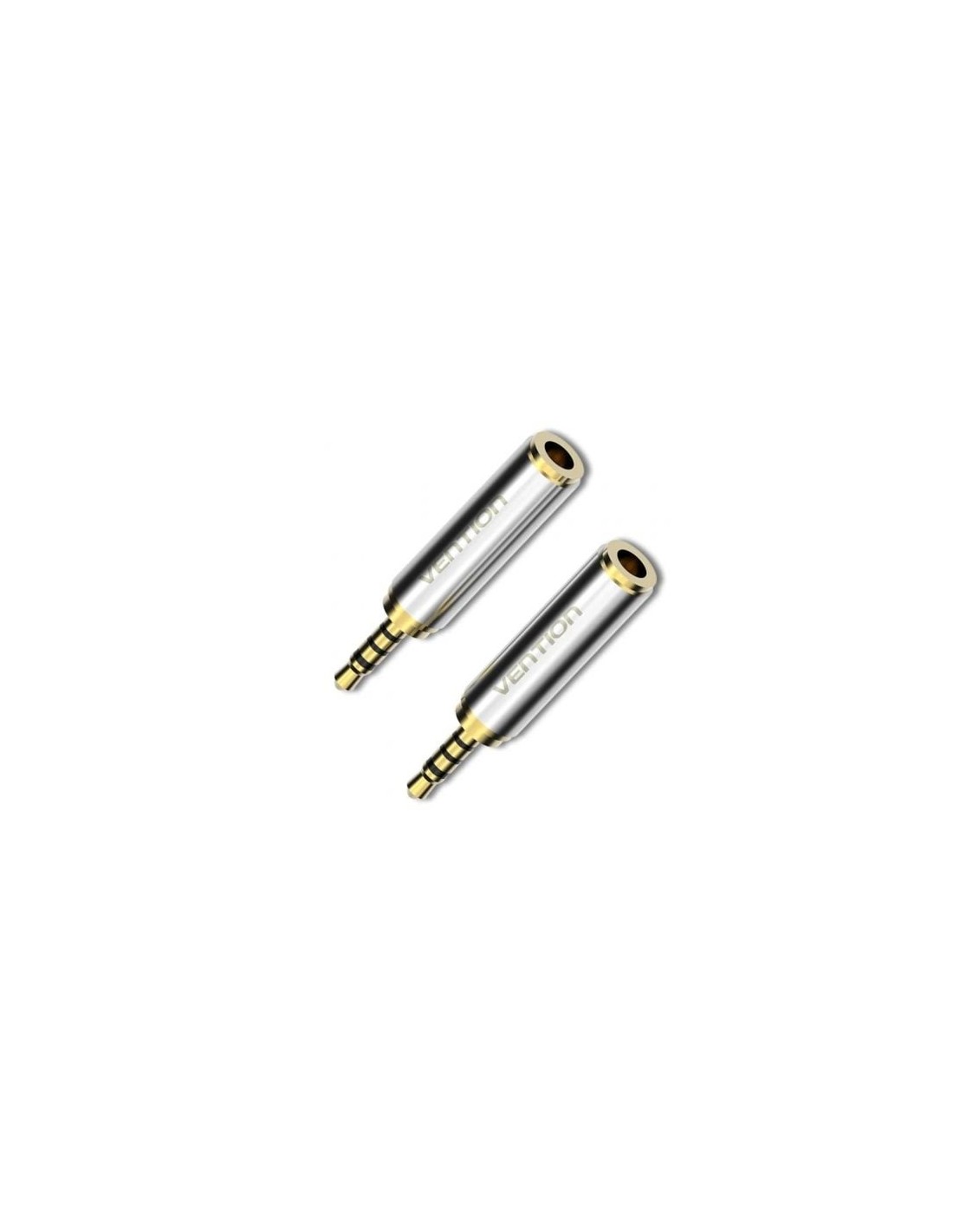 Adaptador Jack Vention Jack 2.5 Macho - Jack 3.5 Hembra Plata