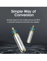 Adaptador Jack Vention Jack 2.5 Macho - Jack 3.5 Hembra Plata