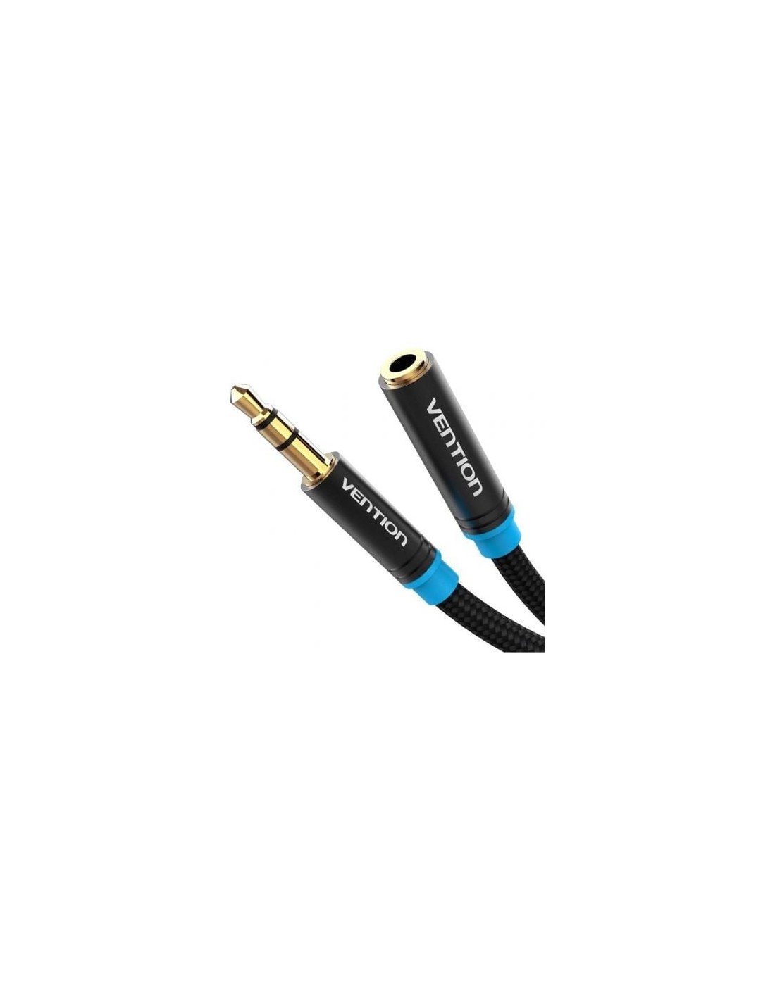Cable Estéreo Vention Jack 3.5 Macho - Jack 3.5 Hembra Negro | Logroño