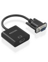 Cable Conversor Aisens VGA Macho HDMI Hembra - Jack 3.5 Hembra - Micro