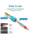 Adaptador Jack Vention Jack 6.5 Macho - Jack 3.5 Hembra Azul | Logroño