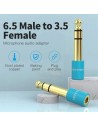 Adaptador Jack Vention Jack 6.5 Macho - Jack 3.5 Hembra Azul | Logroño