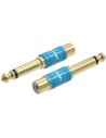 Adaptador Jack Vention RCA Hembra - Jack 6.5 Macho Azul | Logroño