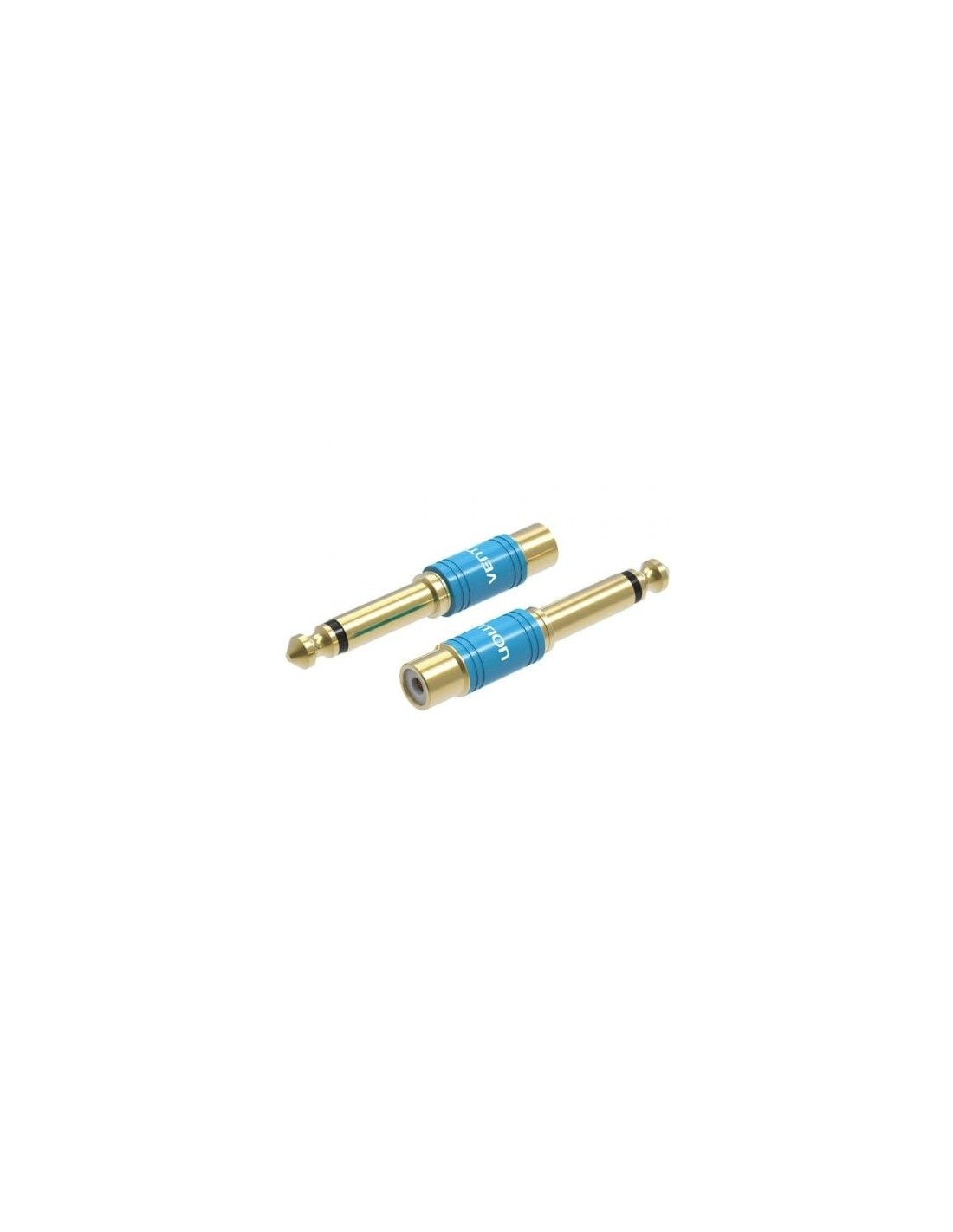 Adaptador Jack Vention RCA Hembra - Jack 6.5 Macho Azul | Logroño