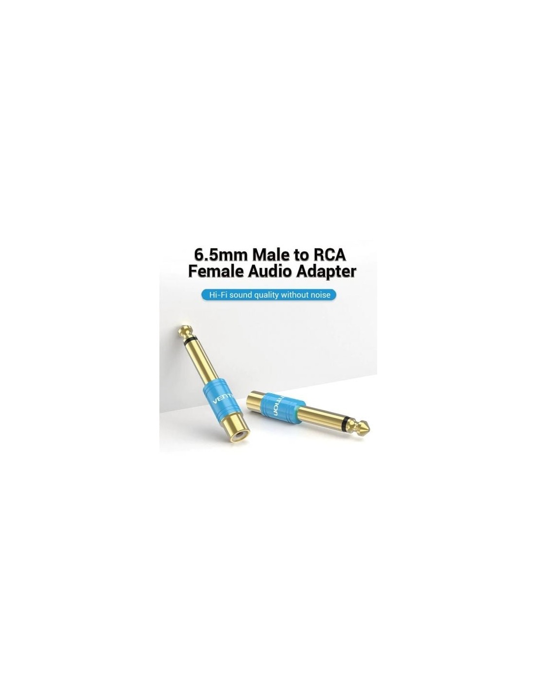 Adaptador Jack Vention RCA Hembra - Jack 6.5 Macho Azul | Logroño