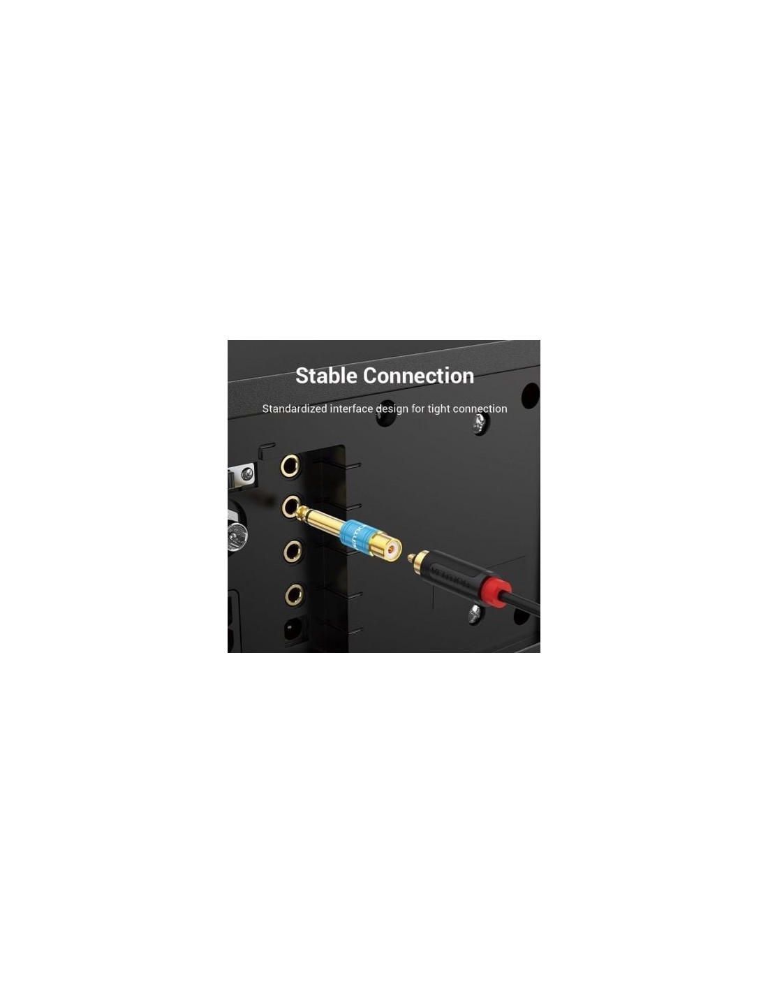 Adaptador Jack Vention RCA Hembra - Jack 6.5 Macho Azul | Logroño