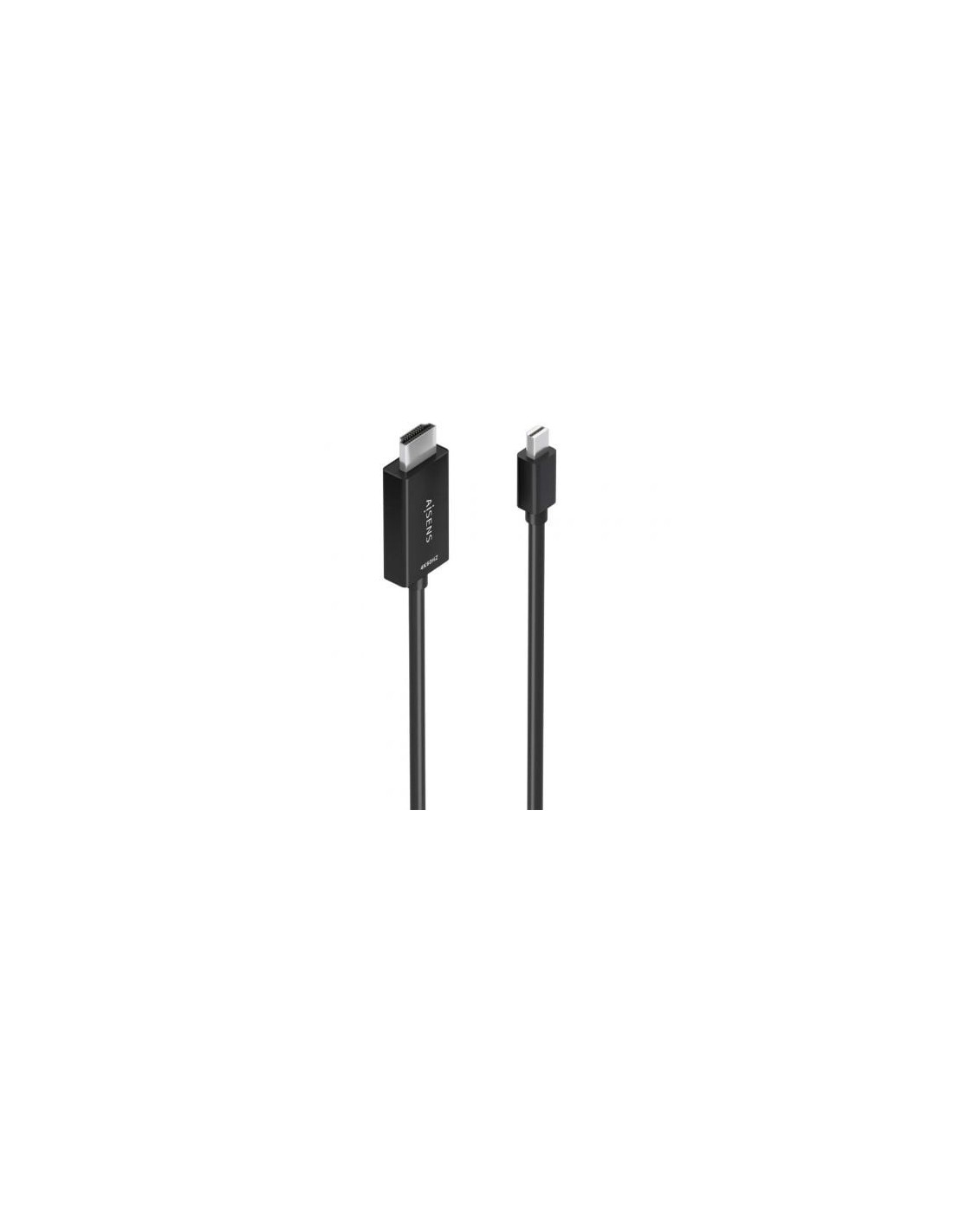 Cable Conversor Aisens Mini DisplayPort Macho - HDMI 4K Macho Negro