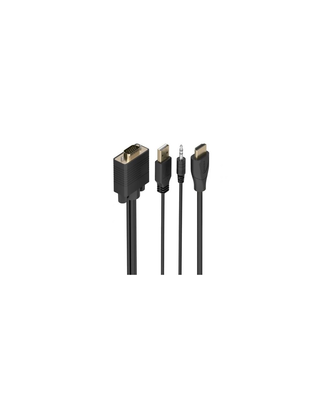 Cable Conversor Aisens SVGA Macho - USB Macho Jack Macho - HDMI Macho 