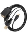Cable Conversor Aisens SVGA Macho - USB Macho Jack Macho - HDMI Macho 