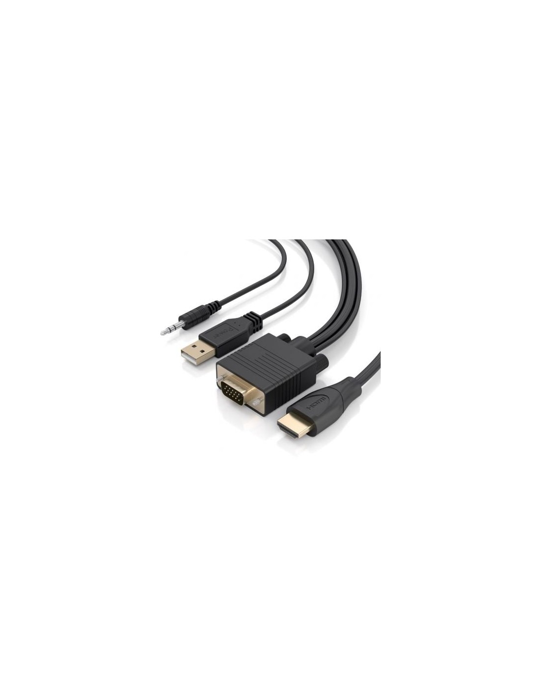 Cable Conversor Aisens SVGA Macho - USB Macho Jack Macho - HDMI Macho 