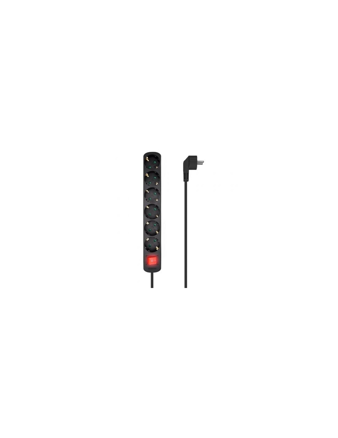 Regleta con Interruptor Aisens 6 Tomas de Corriente Cable 1.4m