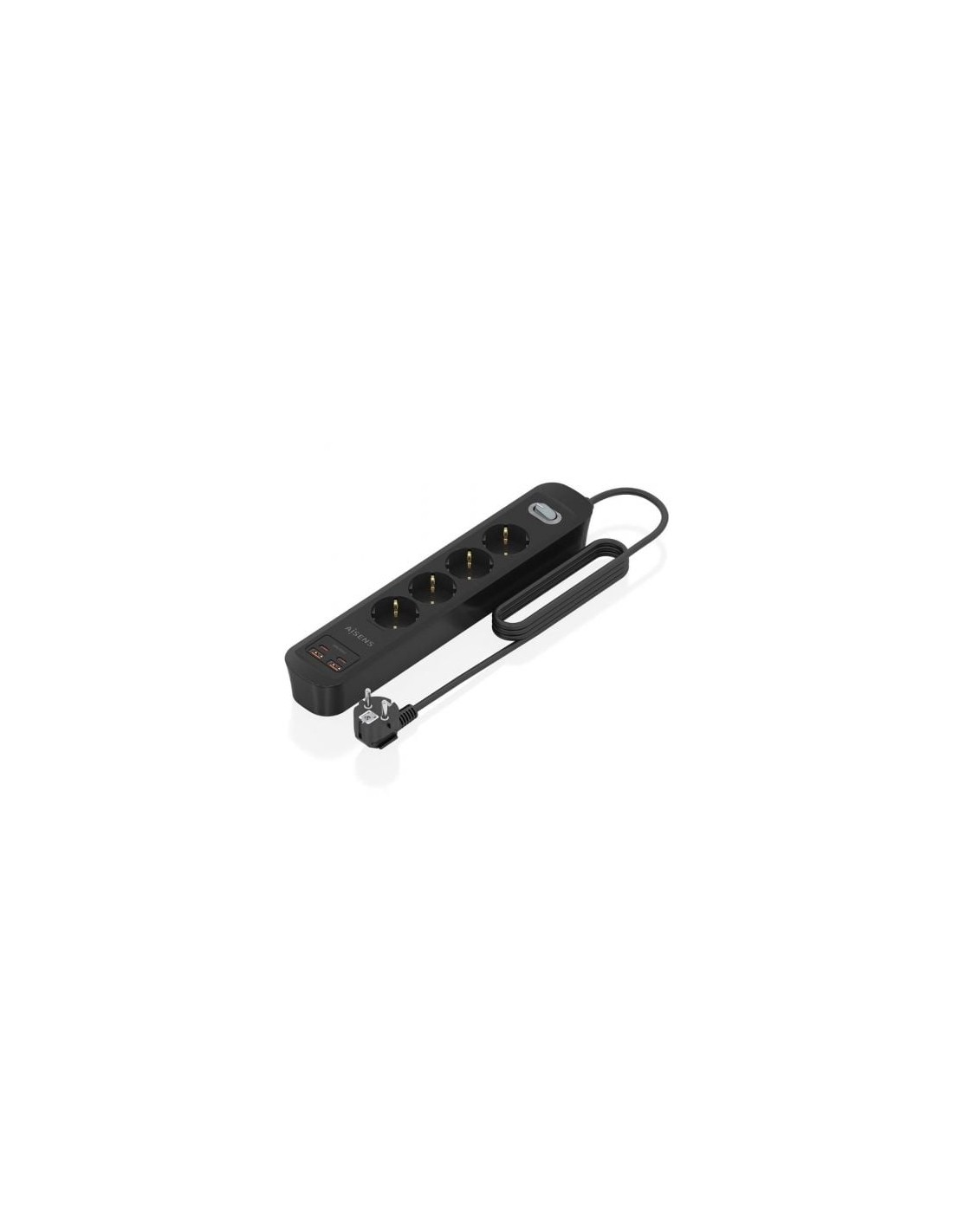 Regleta con Interruptor Aisens 4 Tomas de Corriente 2 USB - 2 USB Tipo
