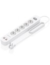 Regleta con Interruptor Aisens 5 Tomas de Corriente 2 USB - 2 USB Tipo