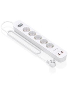Regleta con Interruptor Aisens 5 Tomas de Corriente 2 USB - 2 USB Tipo 2