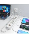 Regleta con Interruptor Aisens 5 Tomas de Corriente 2 USB - 2 USB Tipo