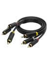 Cable Estéreo Vention 3x RCA Macho - 3x RCA Macho 2m Negro | Logroño