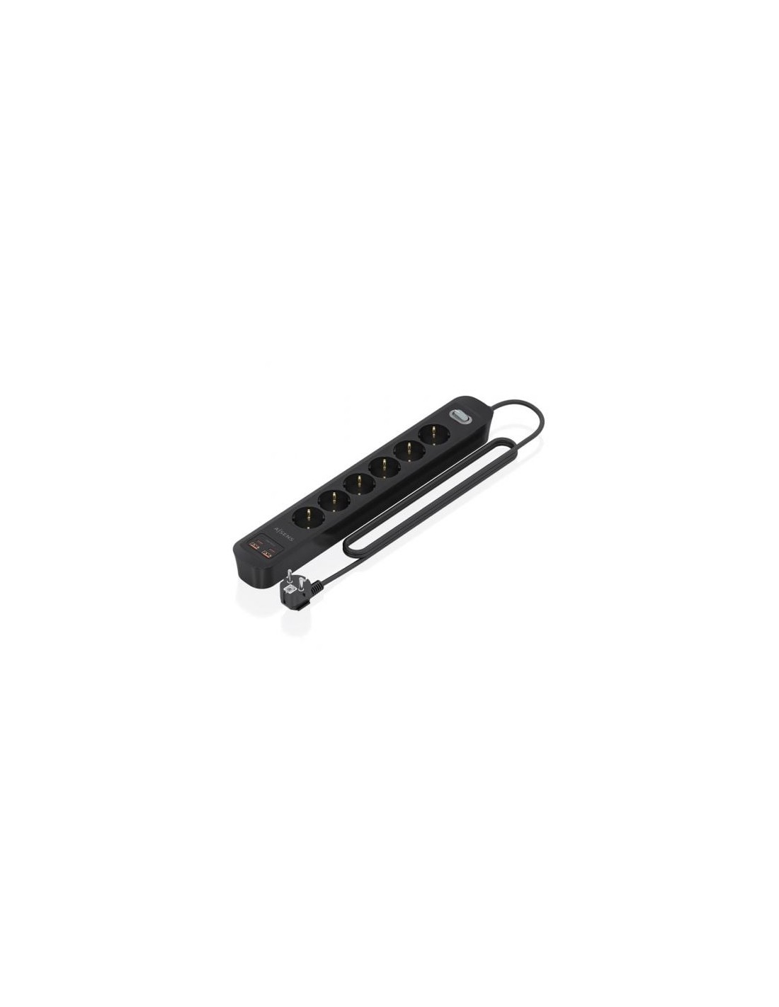 Regleta con Interruptor Aisens 6 Tomas de Corriente 2 USB - 2 USB Tipo