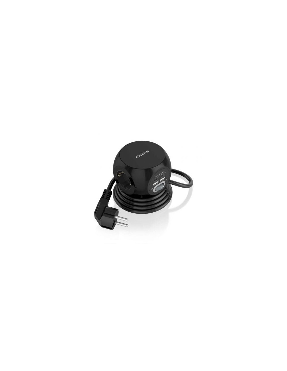 Regleta con Interruptor Aisens 3 Tomas de Corriente 2 USB Tipo-C 2 USB