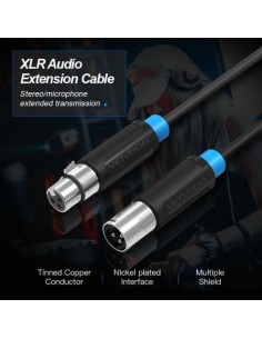 Cable Estéreo Vention XLR Macho - XLR Hembra Negro | Logroño 2