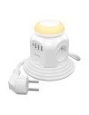 Regleta con Interruptor y Luz Nocturna Aisens 4 Tomas de Corriente 1 U