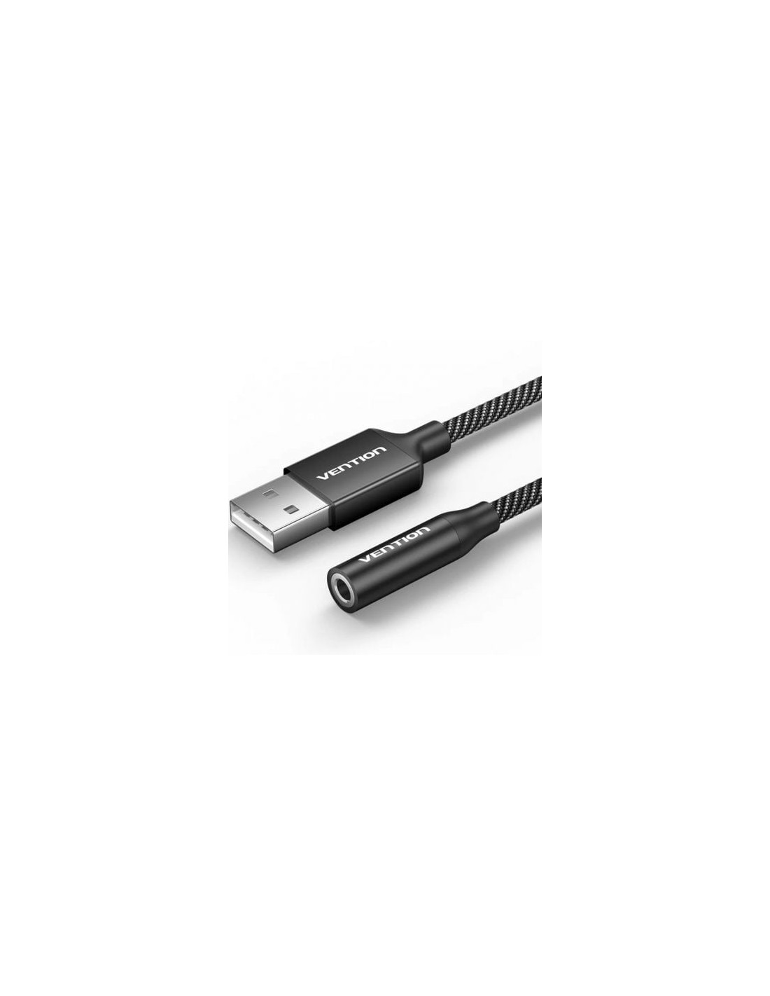 Conversor Vention Jack 3.5 Hembra - USB Macho 1m Gris | Logroño
