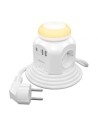 Regleta con Interruptor y Luz Nocturna Aisens 4 Tomas de Corriente 1 U
