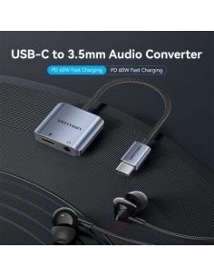 Adaptador Audio Vention USB Tipo-C Macho - Jack 3.5 Hembra USB Tipo-C  2