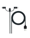 Cable USB 2.0 Nanocable Lightning Macho - Micro USB Macho USB Tipo-C M