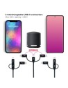 Cable USB 2.0 Nanocable Lightning Macho - Micro USB Macho USB Tipo-C M