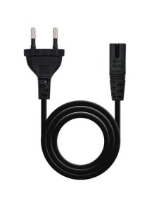 Cable Alimentación Forma 8 Nanocable CEE7 16 Macho - C7 Hembra Negro