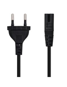 Cable Alimentación Forma 8 Nanocable CEE7 16 Macho - C7 Hembra Negro 2