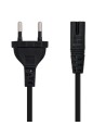Cable Alimentación Forma 8 Nanocable CEE7 16 Macho - C7 Hembra Negro