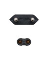 Cable Alimentación Forma 8 Nanocable CEE7 16 Macho - C7 Hembra Negro