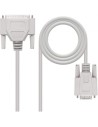 Cable Serie NULL Modem Nanocable DB9 Hembra - DB25 Macho 1.8m Beige