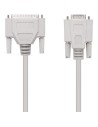 Cable Serie NULL Modem Nanocable DB9 Hembra - DB25 Macho 1.8m Beige