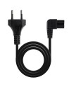 Cable Alimentación Acodado Nanocable CEE7 16 Macho - C7 Hembra 3m Negr
