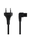 Cable Alimentación Acodado Nanocable CEE7 16 Macho - C7 Hembra 3m Negr