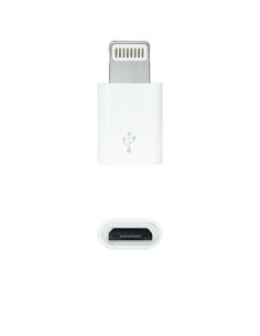 Adaptador Micro USB 2.0 Lightning Nanocable Micro USB Hembra - Lightni