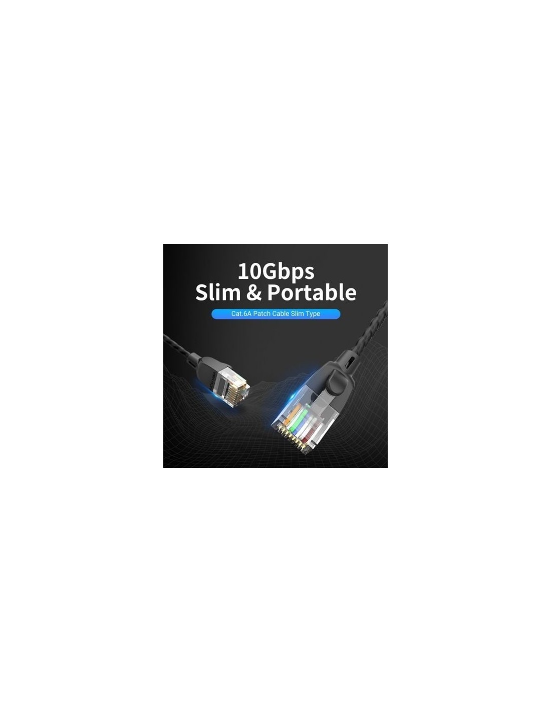 Cable de Red RJ45 UTP Vention Cat.6A Negro | Logroño