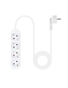 Regleta Nanocable 4 Tomas de Corriente Cable 1.4m Blanca | Logroño 2