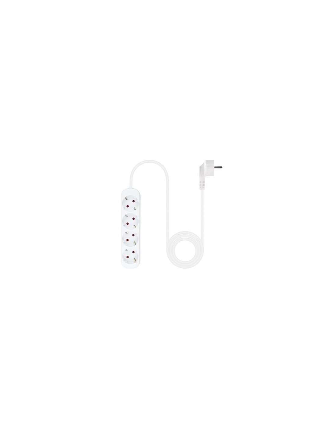 Regleta Nanocable 4 Tomas de Corriente Cable 1.4m Blanca | Logroño