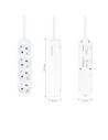 Regleta Nanocable 4 Tomas de Corriente Cable 1.4m Blanca | Logroño