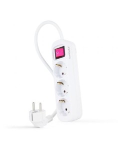 Regleta con Interruptor Nanocable 3 Tomas de Corriente Cable 1.4m