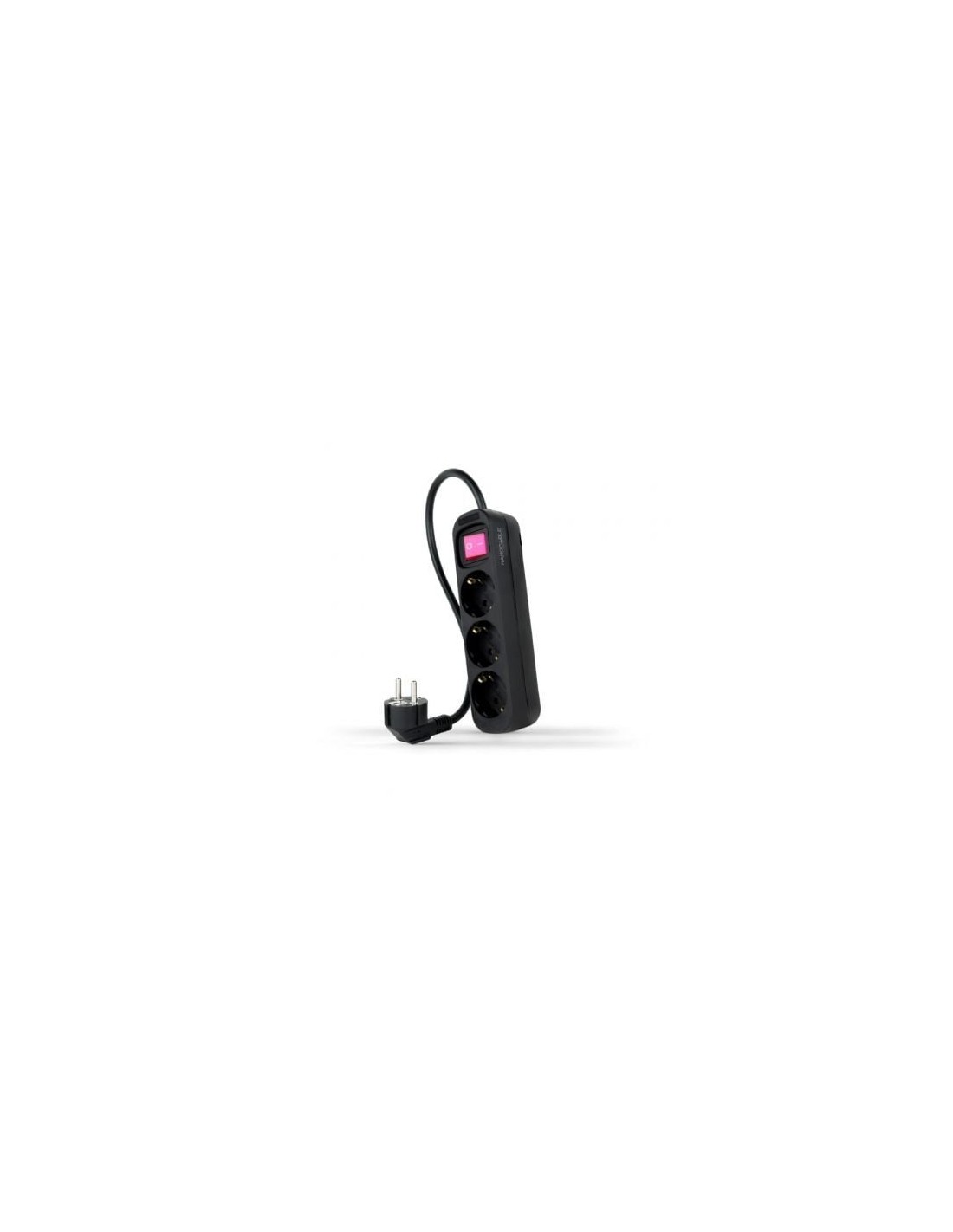 Regleta con Interruptor Nanocable 3 Tomas de Corriente Cable 1.4m