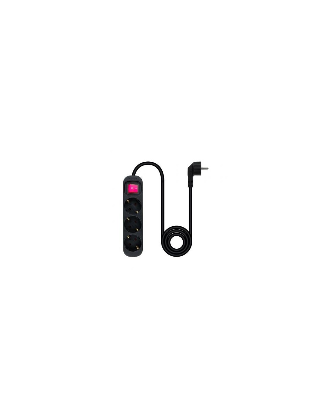 Regleta con Interruptor Nanocable 3 Tomas de Corriente Cable 1.4m