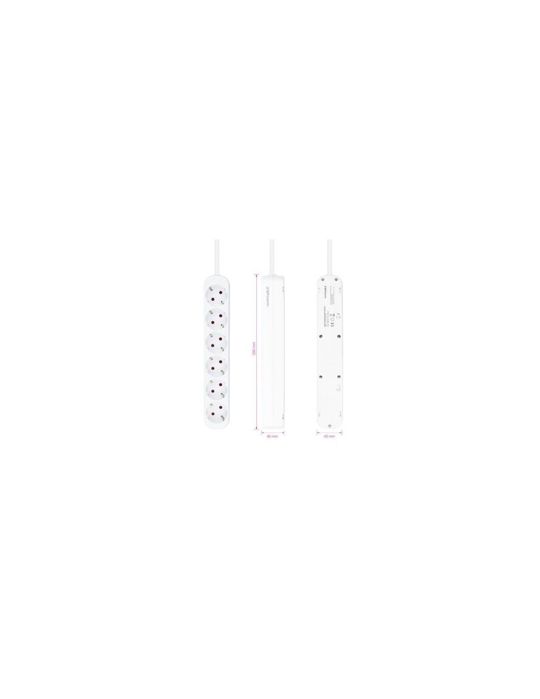 Regleta Nanocable 6 Tomas de Corriente Cable 1.4m | Logroño