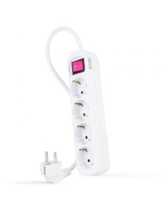 Regleta con Interruptor Nanocable 4 Tomas de Corriente Cable 1.4m